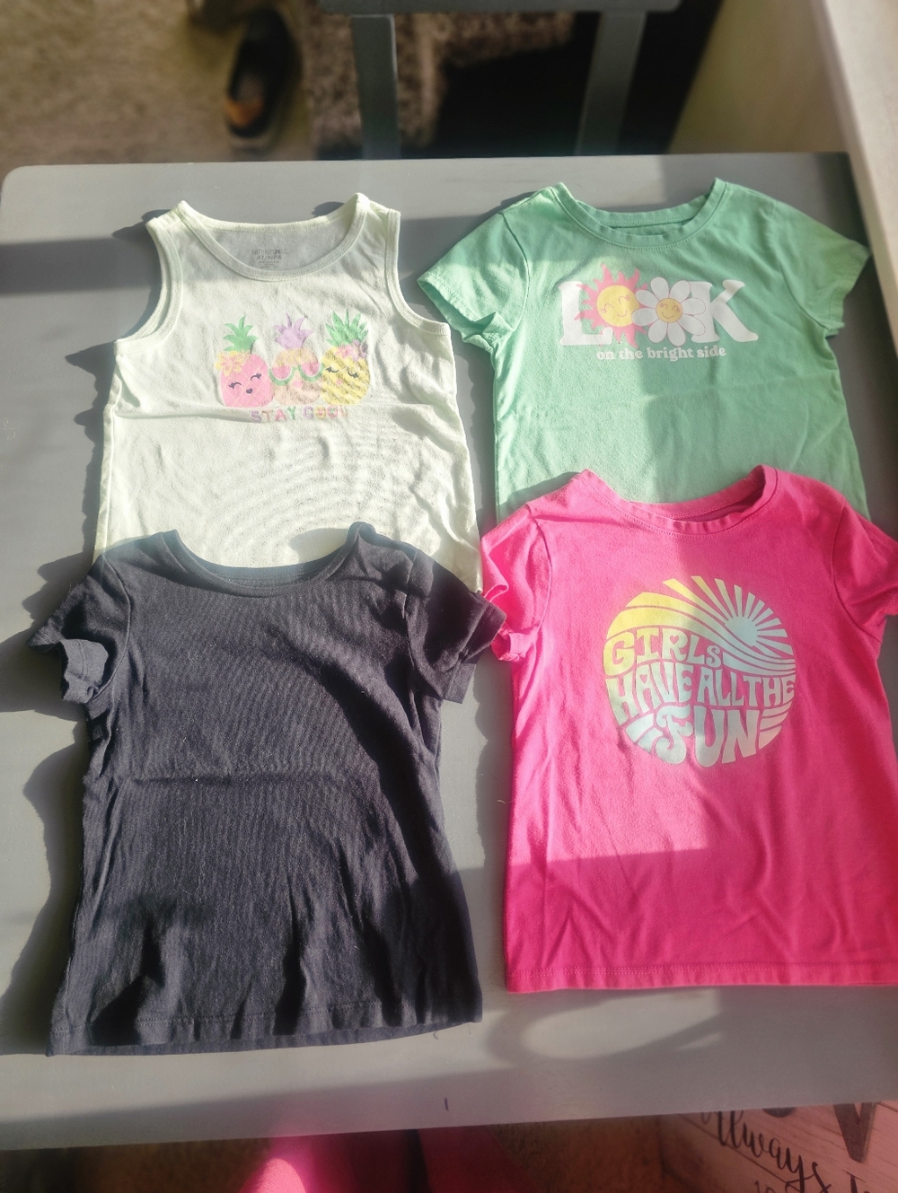 Toddler Girls Summer Shirt Lot Sz 4t